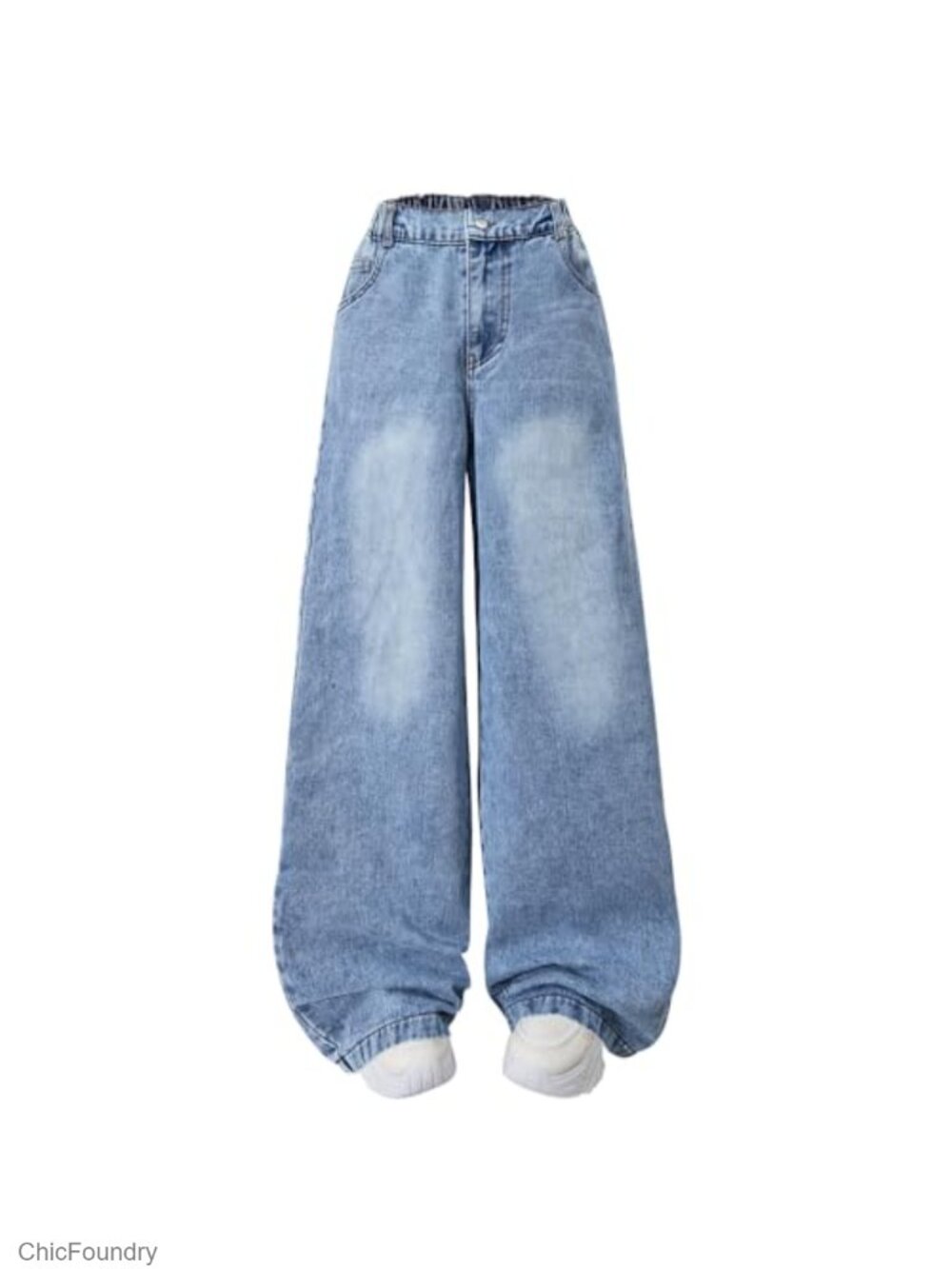 Tween Girls Wide Leg Jeans High Waisted Baggy Pants with Pockets